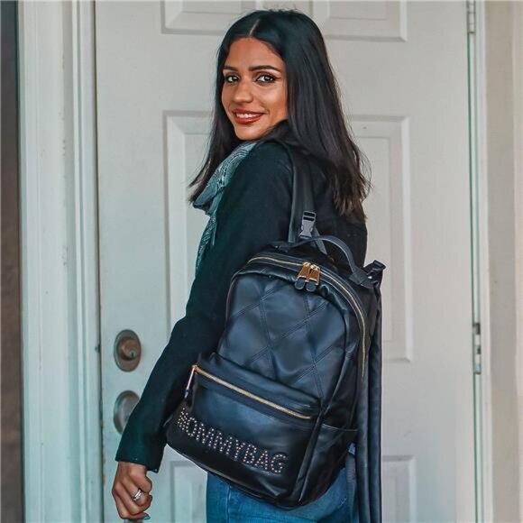 Diaper Bag Backpack Leather, Baby Diaper Bag Backpack,Large Capacity Diaper Bag - Picture 2 of 7